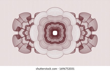 Red passport rosette. Vector Illustration. Detailed.