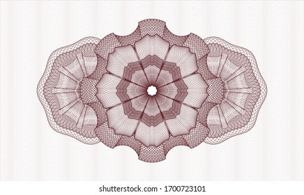 Pasaporte rojo rosette. Ilustración vectorial. Detallado.