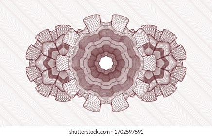 Pasaporte rojo rosette. Ilustración vectorial. Detallado 