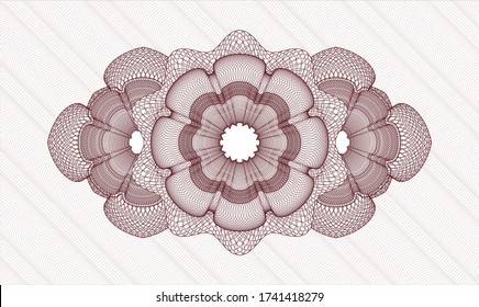 Red passport rosette. Vector Illustration. Detailed 