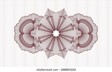Red passport rosette. Vector Illustration. Detailed 