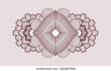 Red passport rosette. Vector Illustration. Detailed 