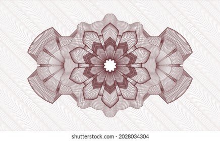 Red passport rosette. Vector Illustration. Detailed 