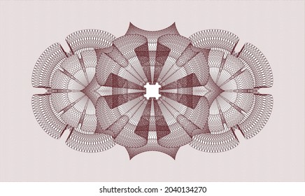 Red passport rosette. Vector Illustration. Detailed 