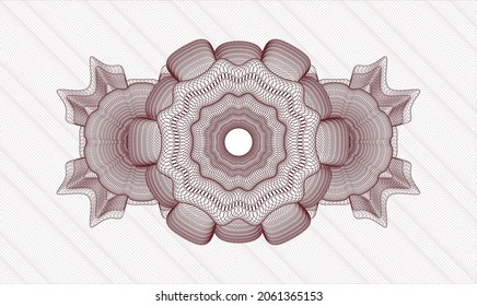 Red passport rosette. Vector Illustration. Detailed 