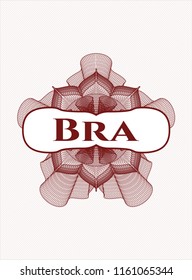 Red passport rossete with text Bra inside