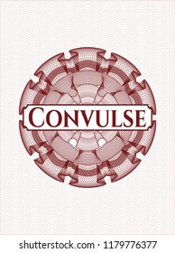 Red passport rossete with text Convulse inside