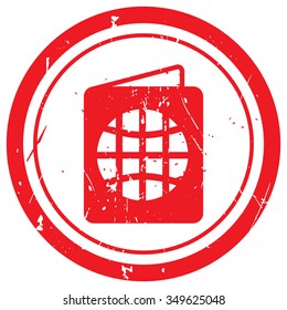 Red Passport rubber stamp