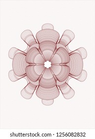 Red passport style rosette