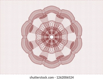 Red passport style rosette