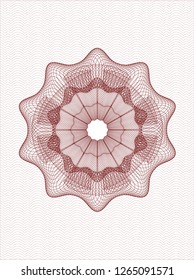Red passport style rosette