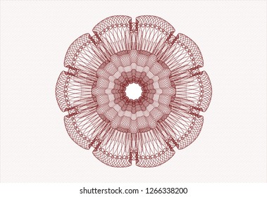 Red passport style rosette