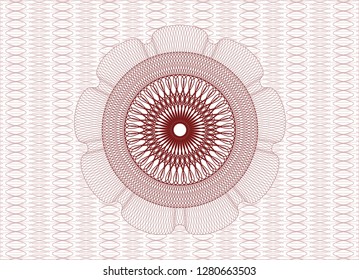 Red passport style rosette