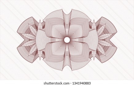 Red passport style rosette