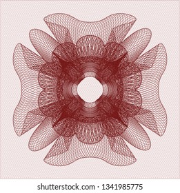 Red passport style rosette