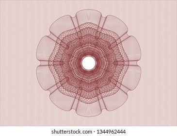 Red passport style rosette