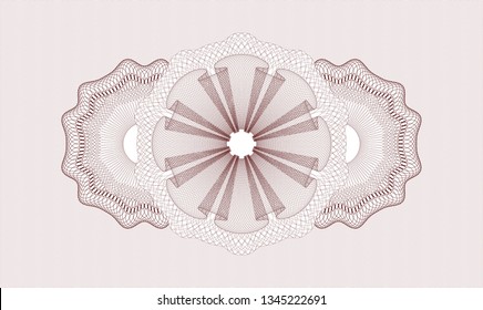 Red passport style rosette