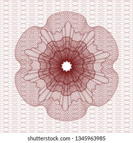 Red passport style rosette