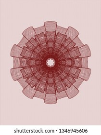 Red passport style rosette