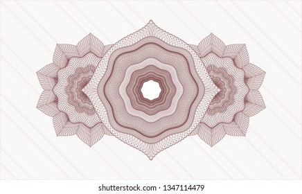 Red passport style rosette
