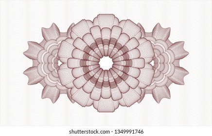 Red passport style rosette