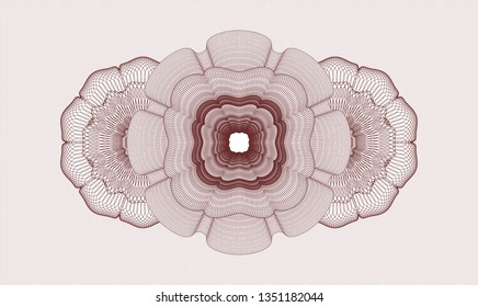Red passport style rosette