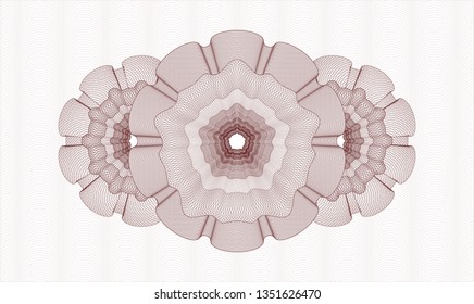 Red passport style rosette