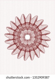 Red passport style rosette