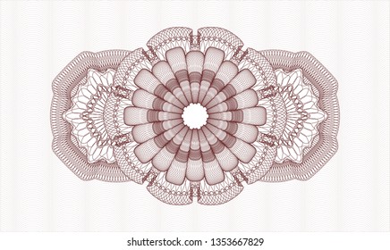 Red passport style rosette