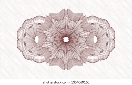 Red passport style rosette