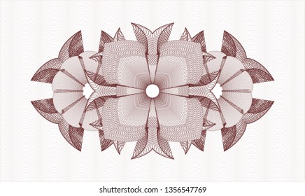 Red passport style rosette
