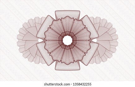 Red passport style rosette