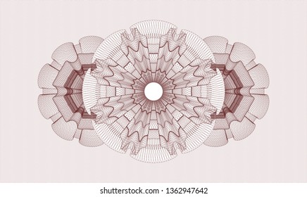 Red passport style rosette