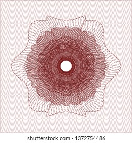 Red passport style rosette