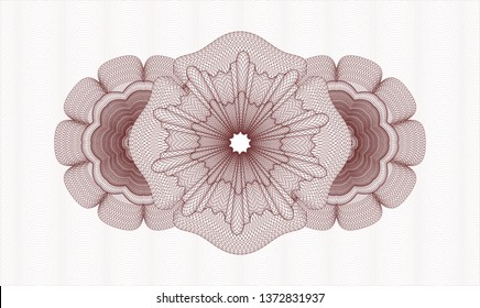 Red passport style rosette