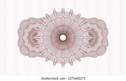 Red passport style rosette