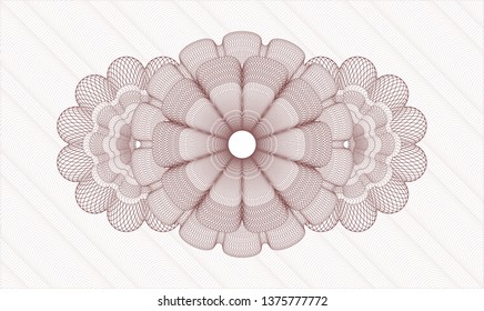 Red passport style rosette