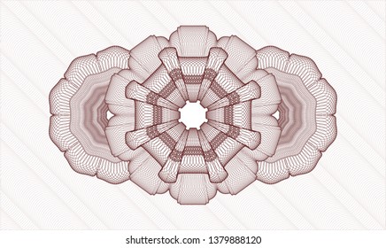 Red passport style rosette