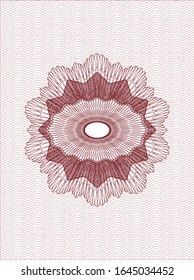Rosette estilo pasaporte rojo. Ilustración vectorial. Detallado.