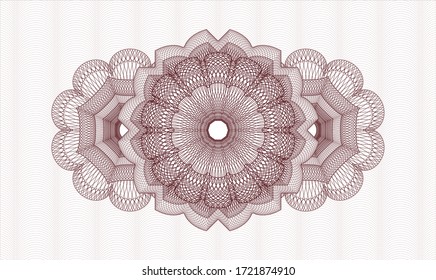 Rosette estilo pasaporte rojo. Ilustración vectorial. Detallado 