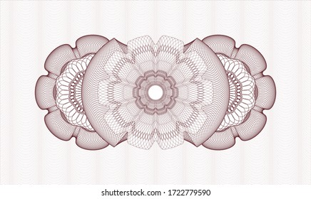 Rosette estilo pasaporte rojo. Ilustración vectorial. Detallado 