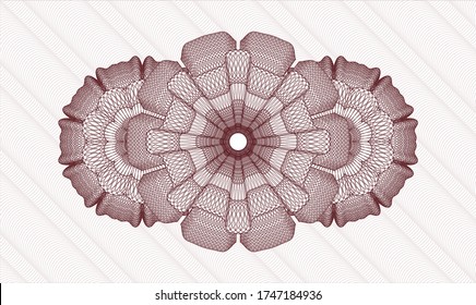 Rosette estilo pasaporte rojo. Ilustración vectorial. Detallado 