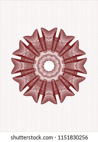 Red passport style rossete