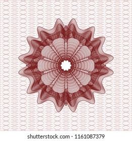 Red passport style rossete
