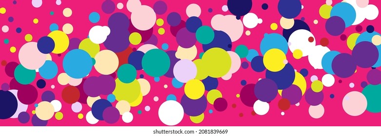 Red Pastel Multicolor Circles Bright Background. Purple Beige Kids Dark Violet White Design Pic. Color Children Indigo Play Blue Vivid Composition. Rainbow Pink Green Vibrant Yellow Print.