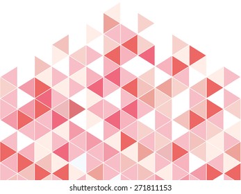 red pastel triangle abstract baclground with space