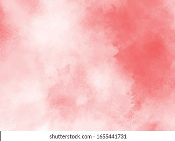 Red Pastel Watercolor Background. Grunge Texture. Digital Art Painting