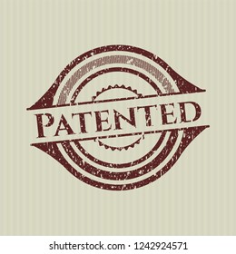 Red Patented rubber grunge texture stamp