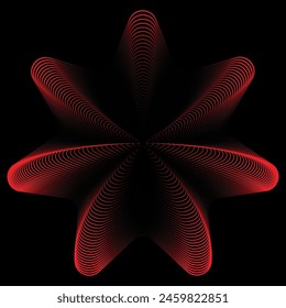 Red patern with black background