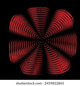 Red patern with black background